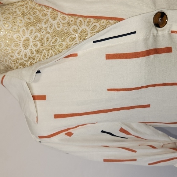 Lush Women's White Tie Short Sleeve Rayon Blend 3/4 Button Pull Over Shirt Dress - Picture 9 of 14